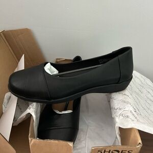 Comfortview Women's Wide Width The Gab Flat Shoes - 11 W, Black